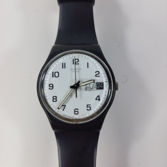 Swatch Watch Once Again Classic GB743 Day Date 34mm 1999 Vintage Works